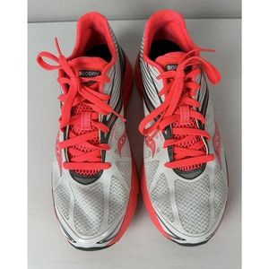 Saucony Kinvara 4 Running Shoes Womens 11 White Neon Sneakers 10197-2